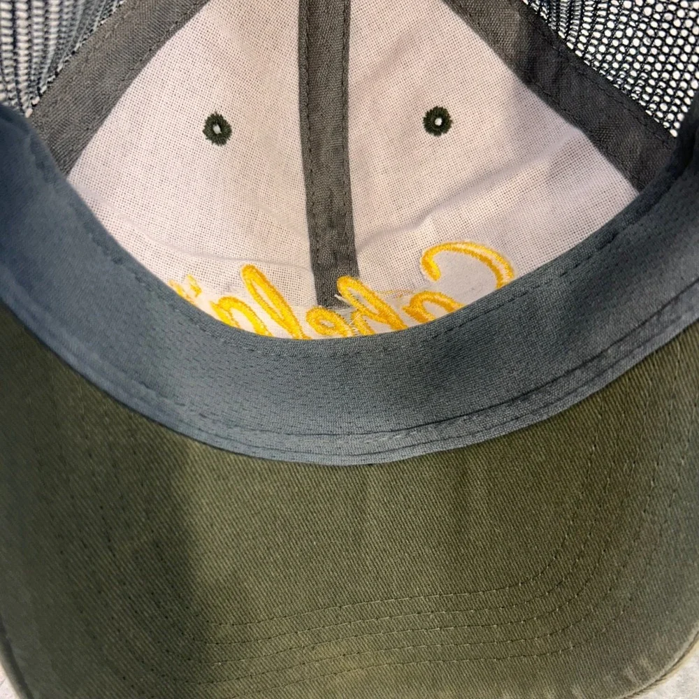 Cabela's Script Logo Mens Green Cabela's Trucker Hat Mesh Snapback OSFM